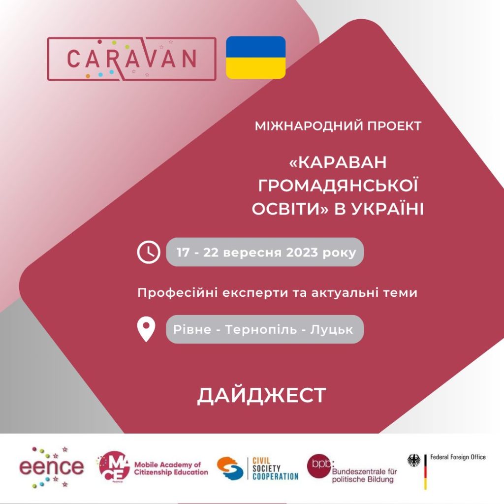 EENCE Citizenship Education Caravan in Ukraine: get to know the programme and experts